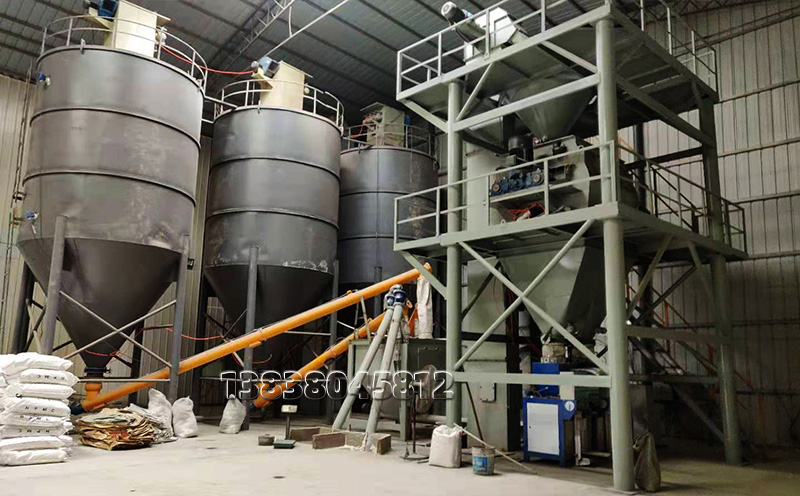 河南年產15萬噸干粉砂漿成套設備多少錢？生產時需要注意哪些？（附帶產品圖片）